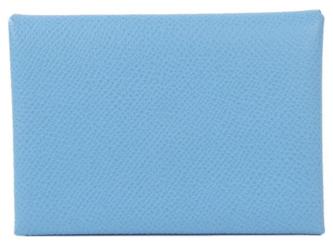 Hermès Hermes Calvi Duo Coin Case Light blue