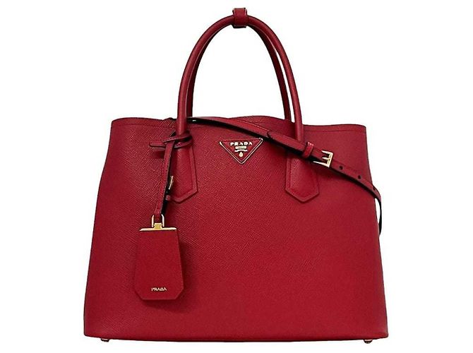 Borsa tote Prada in rosso Fuoco