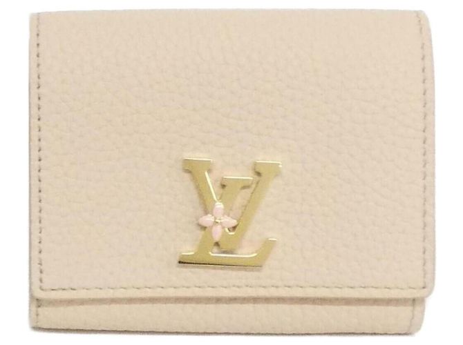Louis Vuitton Taurillon Capucines Tiny Wallet Sand