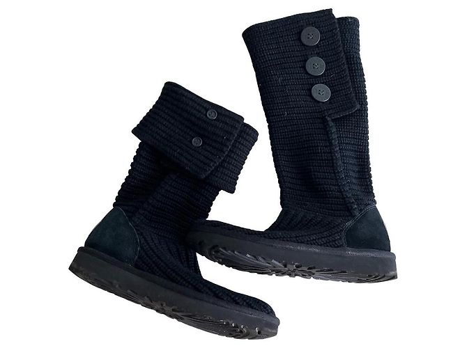 Ugg Wool Knit Boots Black