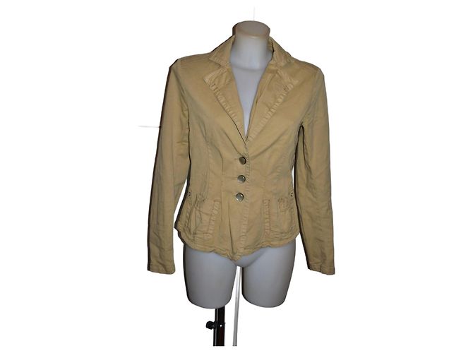 Sportmax Jacke aus elastischer Baumwolle Beige
