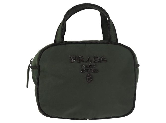 Vintage Handtasche Prada Tessuto Khaki