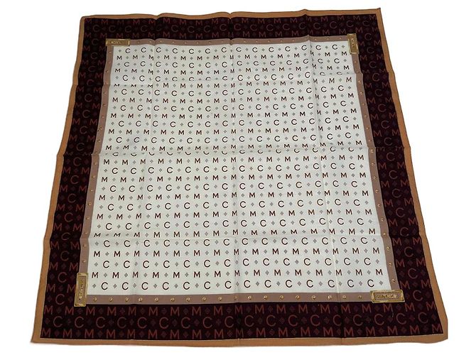 Vintage MCM Monogramm Schal Beige Braun