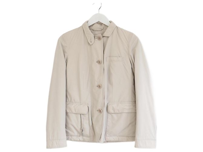 Loro Piana Roadster Anorak-Jacke mit Kaschmirfutter Beige