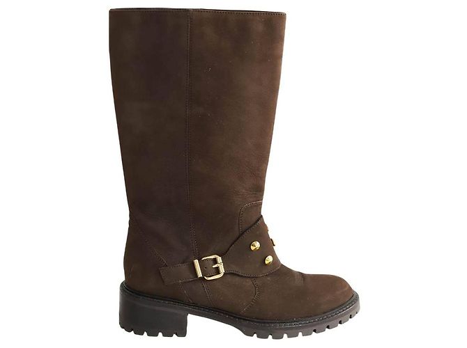 Fendi Brown suede riding boots