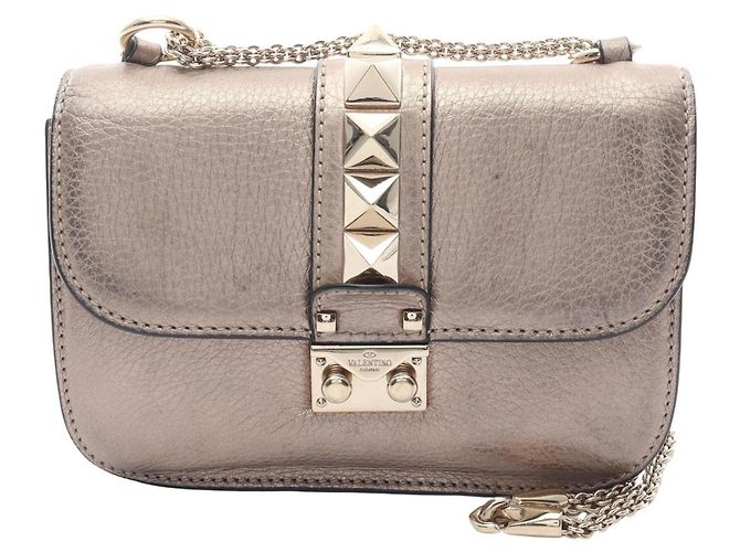 Bolsa de Ombro Valentino Rockstud Dourado