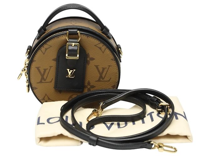 Borsa a Spalla Mini Boite Chapeau Monogram Reverse Louis Vuitton Marrone Monogramma
