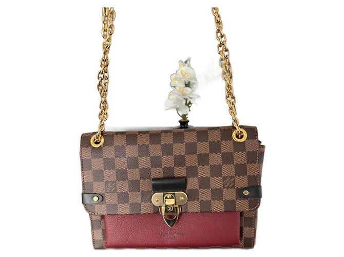 Bolsa de mão Louis Vuitton Vavin em couro marrom escuro Castanho escuro