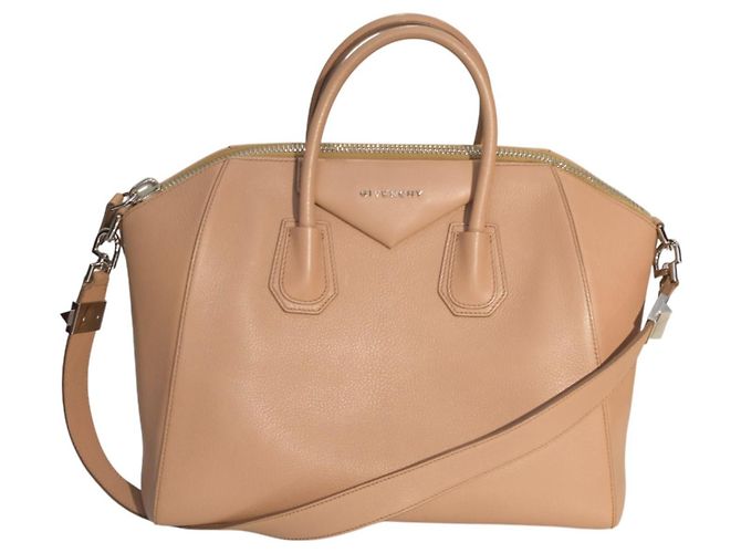 Autre Marque Bolsa Antigona Média em couro bege nude da Givenchy