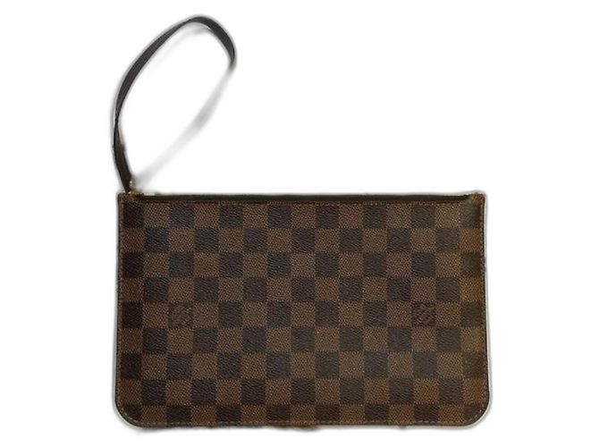 Pochete Louis Vuitton Damier Marrom Claro e Escuro Castanho claro Castanho escuro