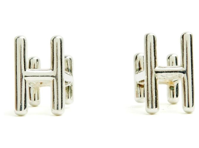 Hermès H 925 Ever Chaine d'Ancre Silver Cufflinks Silvery
