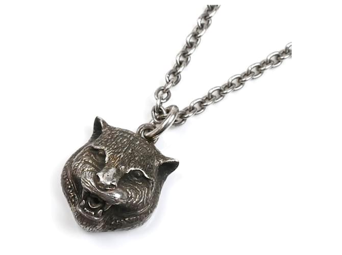 GUCCI Men's Silver 925 Tiger Head Necklace  ref.2588939