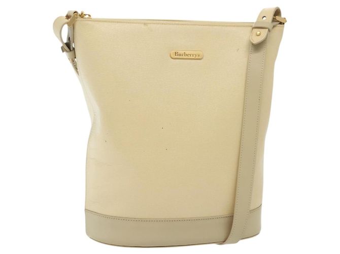 Bolsa de Ombro de Couro Burberry Bege