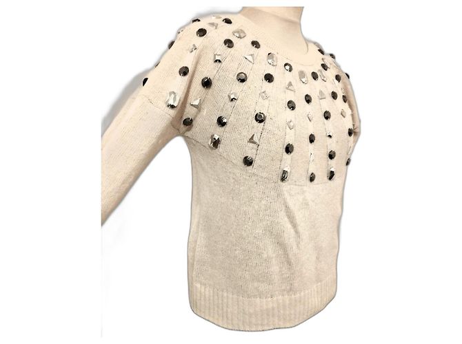 MAX AZRIA BCBG PULL CREME FRANCÊS Bege