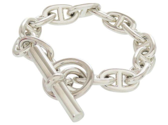 Hermès Pulsera Charm Chaine d'Ancre MM Hermes Plata