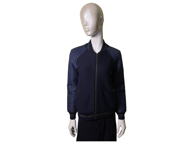 Autre Marque St John Cardigan Jacke Blau Wolle