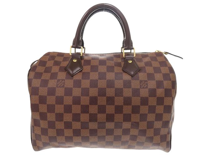 Bolsa Louis Vuitton Speedy 30 Damier Ebene Marrom