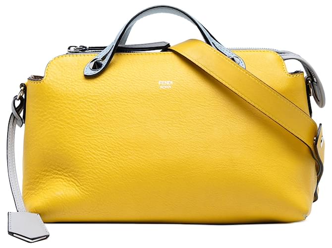 Fendi Yellow Medium Leather By The Way Satchel Pony-style calfskin  ref.2589733