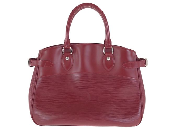 Rote Leder Tote Bag Louis Vuitton Epi Passy PM