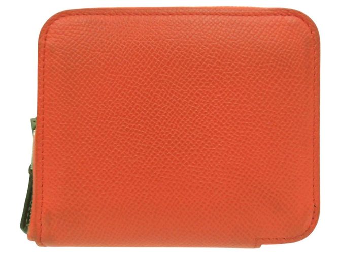 Hermès Azap Compact Silk-in Coin Case Orange