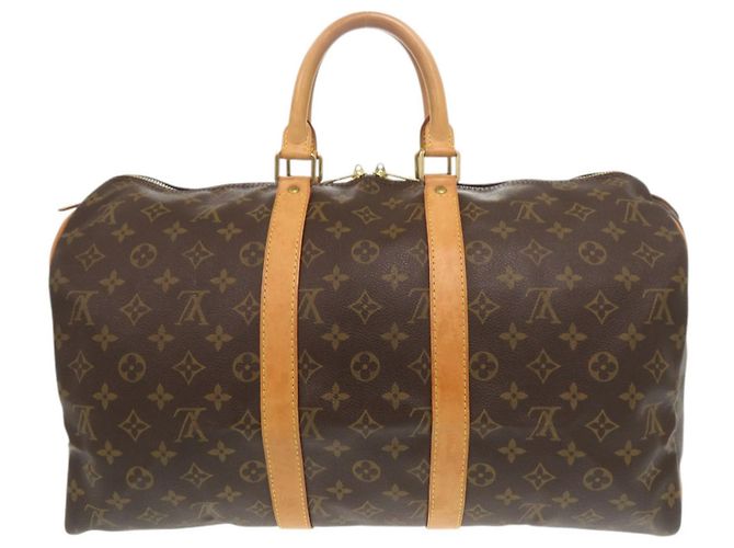 Louis Vuitton Keepall 45 Monogram Boston Tasche Braun