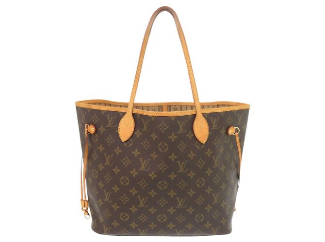 Louis Vuitton Neverfull MM Monogram Tote Bag Braun Monogramm