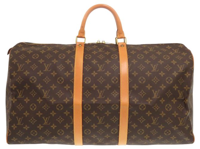 Sac Boston Keepall 55 Monogram Louis Vuitton Marron