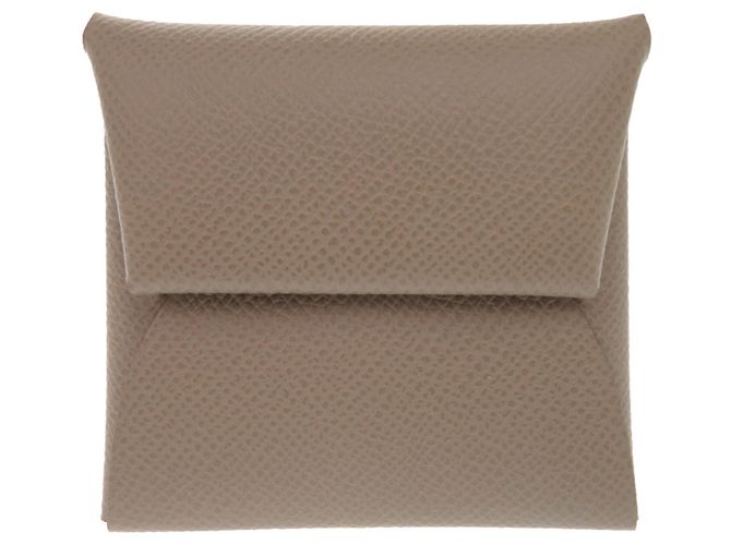 Monedero Bastia de Hermès en gris Etoupe Gris pardo