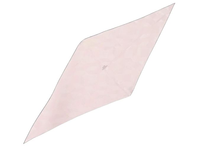 Cachecol de seda Losange rosa Hermès