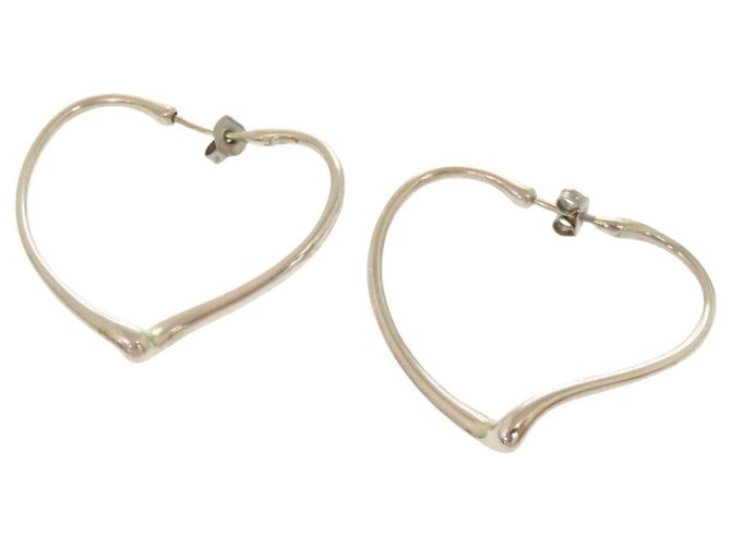 Tiffany & Co. Ohrringe mit offenem Herz Silber