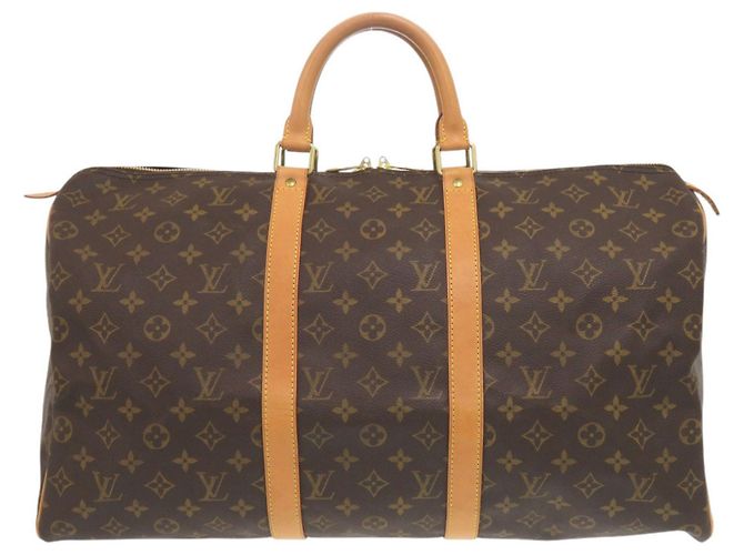 Louis Vuitton Keepall 50 Monogram Boston Tasche Braun