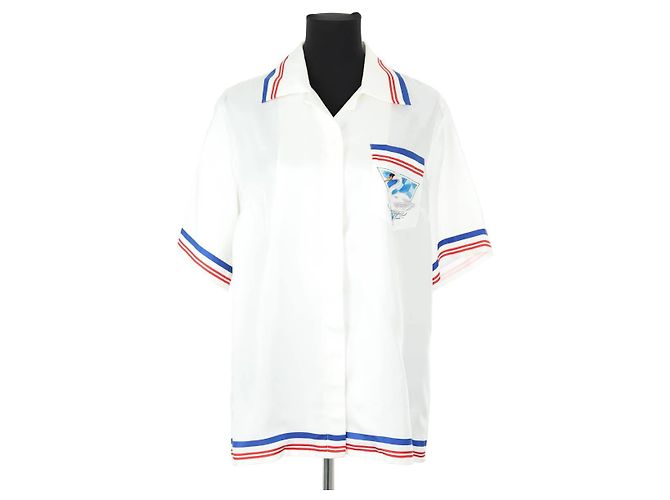 Casablanca Camicia di seta bianca Bianco