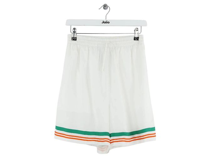 Casablanca Bermuda de seda branca Branco