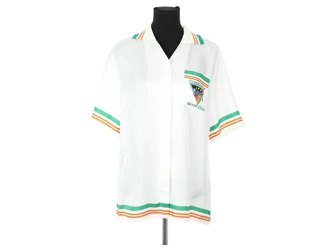 Casablanca Camicia di seta bianca Bianco