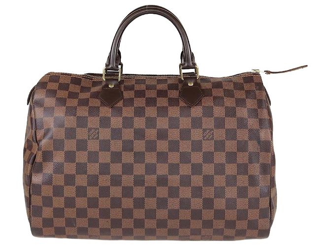 Bolsa Speedy 35 em canvas Damier Ebene da Louis Vuitton