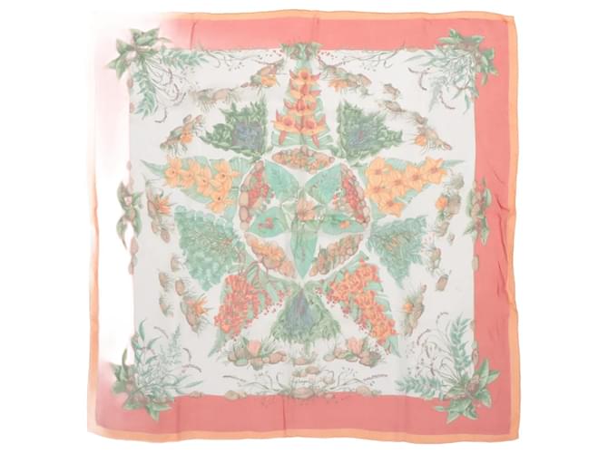 Hermès Carré 90 "Pythagore" Silk handkerchief in Orange  ref.2590882