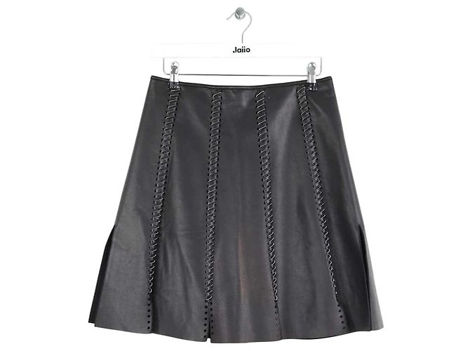 Louis Vuitton Schwarzer Lederrock