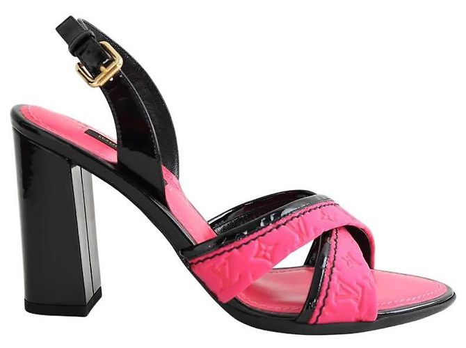 Louis Vuitton Talons en cuir roses