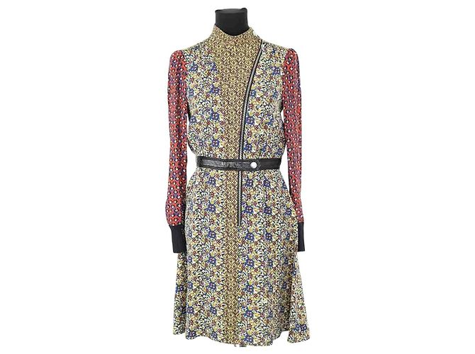 Louis Vuitton Mehrfarbiges Seidenkleid Mehrfarben