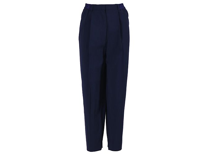 Acne Studios Milica Wool-Blend Pants Navy