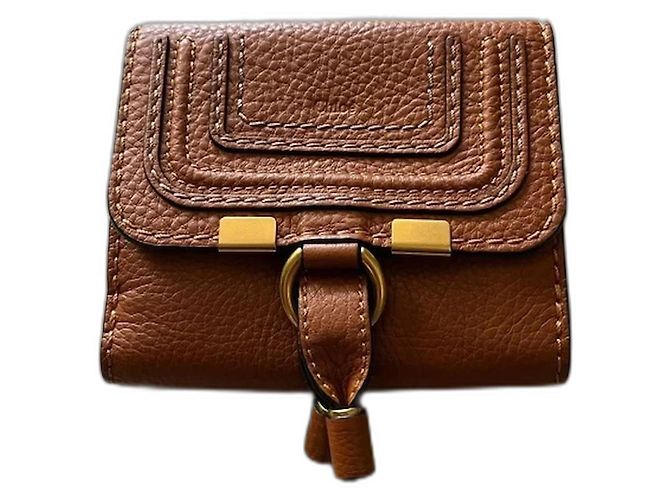 Chloé Marcie Wallet Light Brown Leather