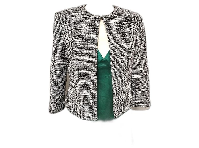 Karl Lagerfeld Chic Tweed Jacket TS Black
