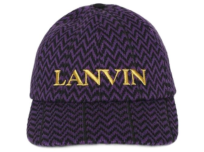 Gorra Lanvin X Future Púrpura Negro Amarillo Algodón