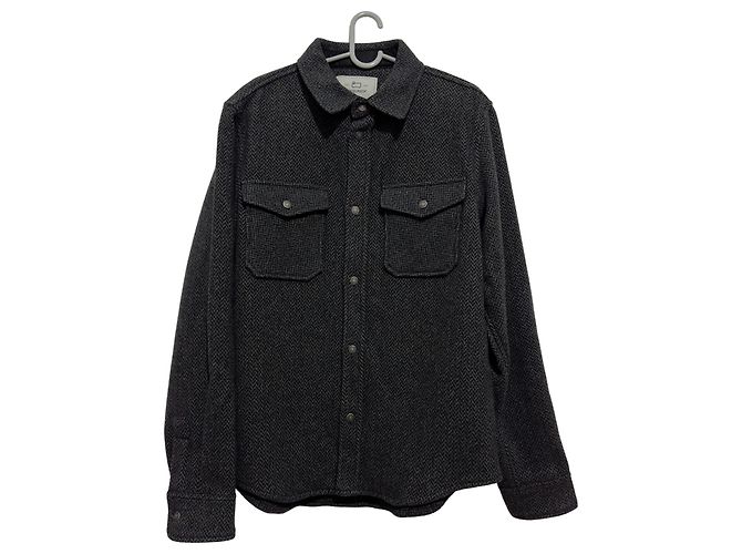 Woolrich Alaskan Wool Check Shirt Grey