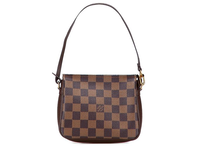 Trousse Pochette Damier Ebene Marrone Louis Vuitton