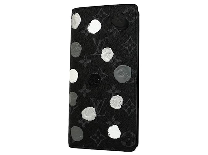 Brazza Louis Vuitton Monogram Eclipse Long Wallet Black  ref.2591517