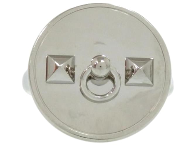 Ring Bague à Écharpe Collier de Chien en Argent Hermès Métal Argenté  ref.2591535