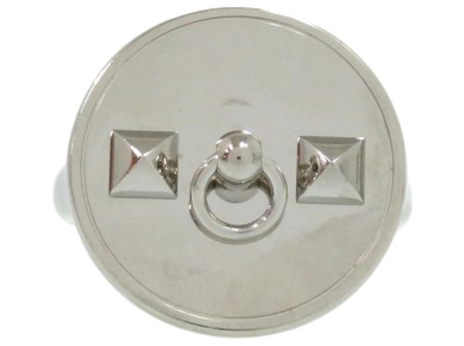 Ring Anel de Lenço Collier de Chien em Prata Hermès