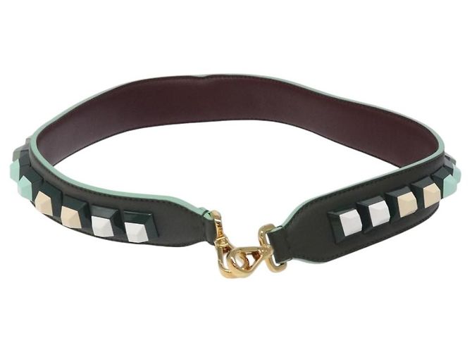 Fendi Strap You Correa de Hombro de Cuero Verde