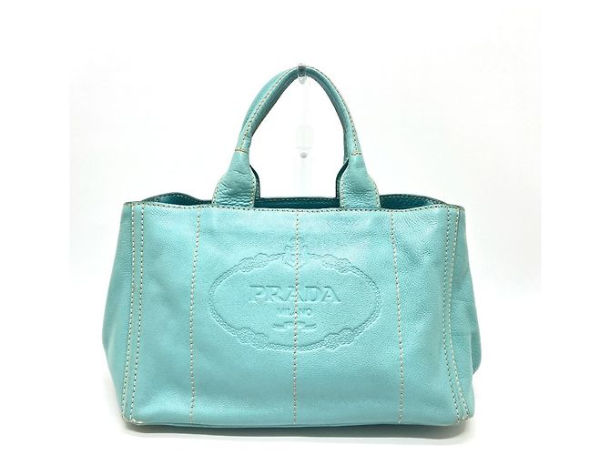 Borsa tote in canapa blu BN1872 di Prada